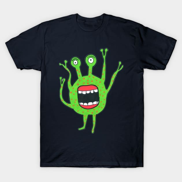 Alien Monster T-Shirt by DoodlesAndStuff